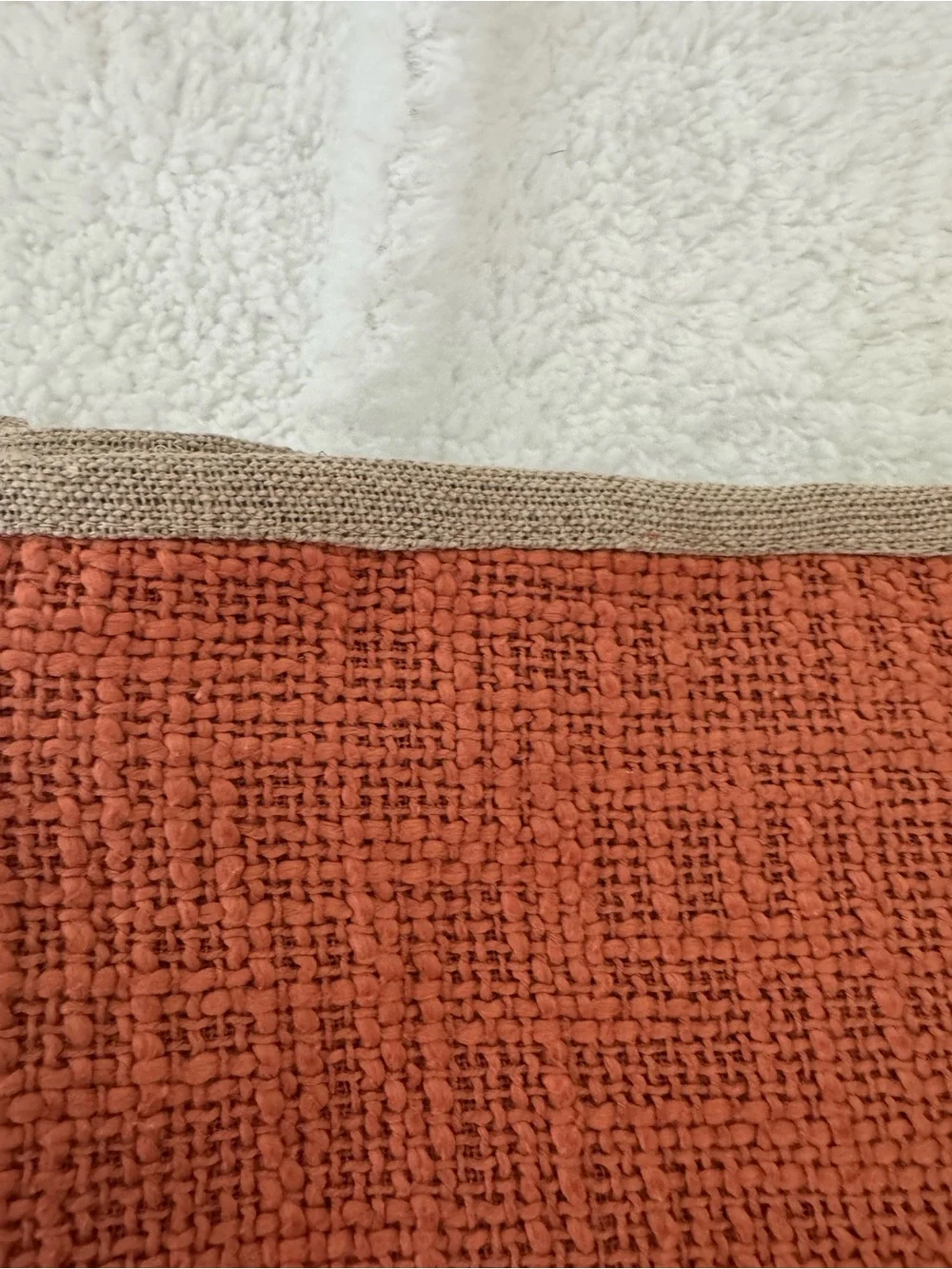 NWT Set of 2 Pottery Barn Textured Burnt Orange Square Throw Pillow Covers
